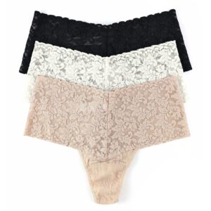 3 Pack Retro Lace Thong