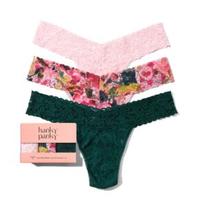 3 Pack Signature Lace® Low Rise Thongs Bliss Pink