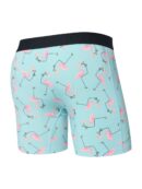 Signature Lace® Low Rise Thong And Saxx Super Soft Vibe Boxer Brief Drinko Flamingo