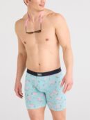 Signature Lace® Original Rise Thong And Saxx Super Soft Vibe Boxer Brief Drinko Flamingo