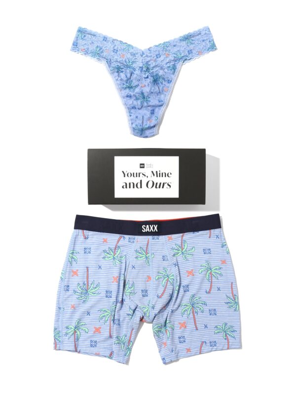 Signature Lace® Original Rise Thong And Saxx Super Soft Vibe Boxer Brief Palmtastic