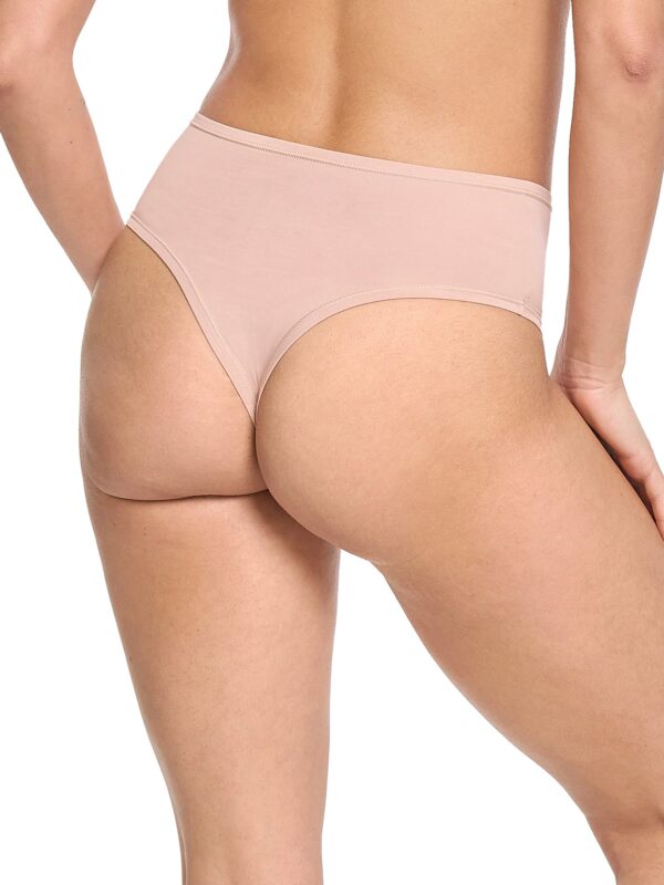 YourFit™ High Rise Thong Almond Milk Neutral - Image 3
